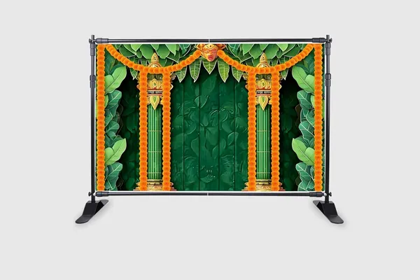 Multicolour_Polyester_Banana_Leaf_Flower_Backdrop_Cloth_For_Festival_/_Pooja_|_5*8