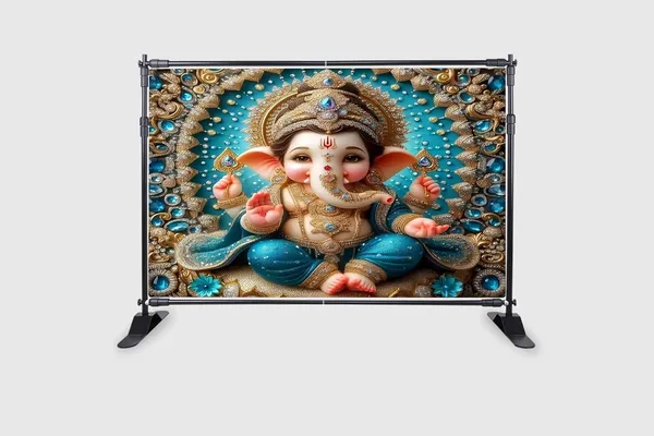 Multicolour_Polyester_Ganeshji_Backdrop_Especially_Ganesha_Cloth_For_Festival_/_Pooja_|_5*8
