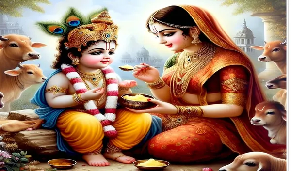 Multicolour_Polyester_Yashoda_Maata_Lord_Krishna_Backdrop_Cloth_For_Festival_/_Pooja_|_5*8