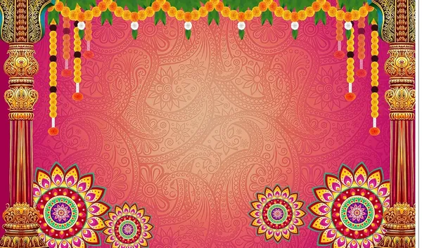 Multicolour_Polyester_Hanging_Flowers_Rangoli_Photography_Backdrops_Nature_Backdrop_Cloth_For_Festival_/_Pooja_|_5*8