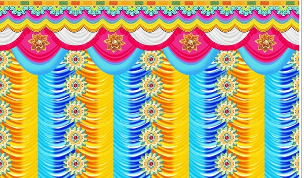 Multicolour_Polyester_Colourful_Photography_Backdrops_Nature_Backdrop_Birthday_Cloth_For_Festival_/_Pooja_|_5*8