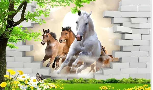 White_Polyester_Horses_Photography_Backdrops_Nature_Backdrop_Cloth_For_Festival_/_Pooja_|_5*8