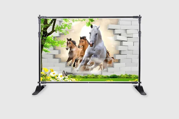 White_Polyester_Horses_Photography_Backdrops_Nature_Backdrop_Cloth_For_Festival_/_Pooja_|_5*8
