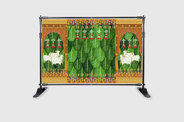 Multicolour_Polyester_Banana_Leaf_Hanging_Flower_Cows_Backdrop_Cloth_For_Festival_/_Pooja_|_5*8