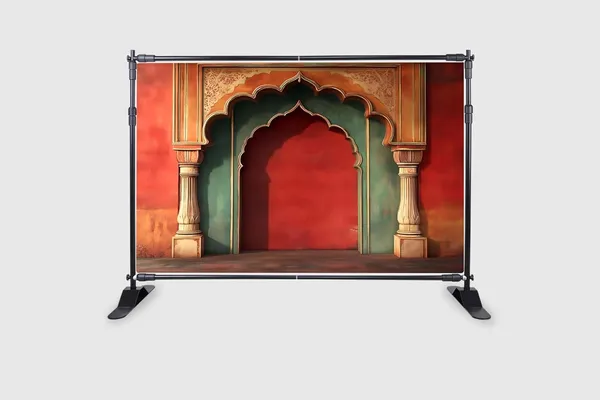 Multicolour_Polyester_Doorway_Arch_Diwali_Photography_Backdrops_Nature_Backdrop_Cloth_For_Festival_/_Pooja_|_5*8