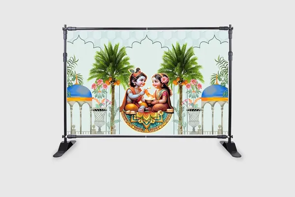 Multicolour_Polyester_Cute_Little_Radha_Krishna_Especially_Backdrop_Cloth_For_Festival_/_Pooja_|_5*8