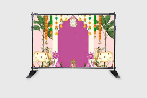 Multicolour_Polyester_Banana_Leaf_Cow_Backdrop_5Feet_8Feet_Cloth_For_Festival_/_Pooja_|_5*8