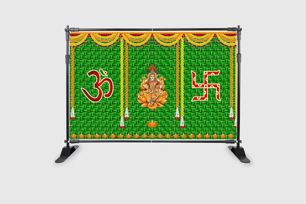 Multicolour_Polyester_Swastik_Varamahalaxmi_Backdrop_Cloth_For_Festival_/_Pooja_|_5*8