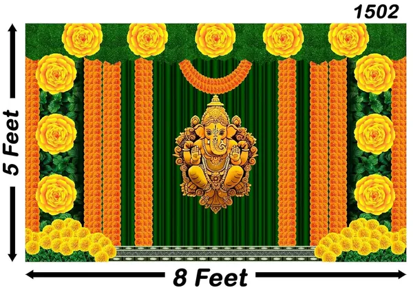 Multicolour_Polyester_Ganeshji_Especially_Ganesha_Backdrop_Cloth_For_Festival_/_Pooja_|_5*8