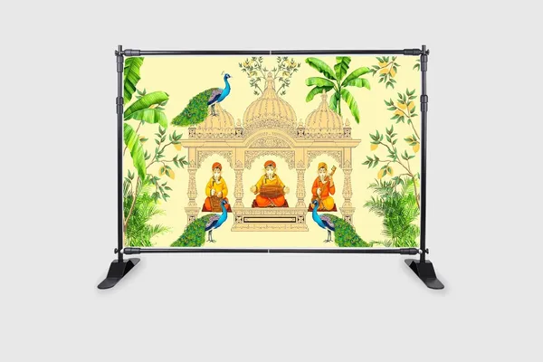 Multicolour_Polyester_Ganeshji_Backdrop_Especially_Ganesha_Cloth_For_Festival_/_Pooja_|_5*8