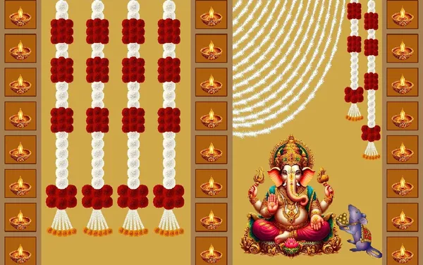 Multicolour_Polyester_Ganeshji_Backdrop_Especially_Ganesha_Cloth_For_Festival_/_Pooja_|_5*8