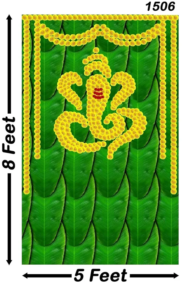 Multicolour_Polyester_Idian_Backdrop_Cloth_For_Festival_/_Pooja_|_8*5