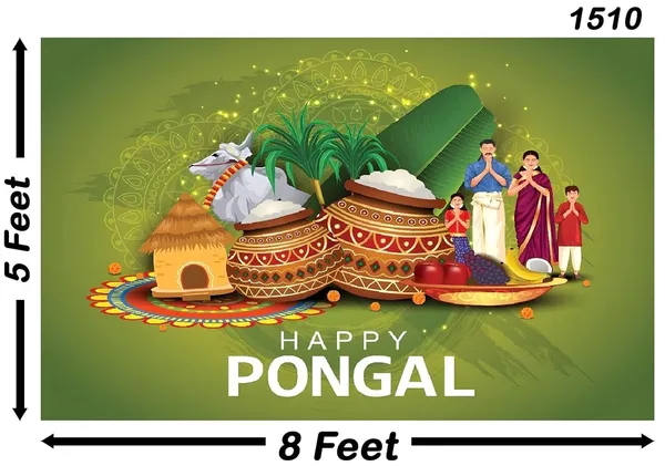 Multicolour_Polyester_Happy_Pongal_Backdrop_Cloth_For_Festival_/_Pooja_|_5*8