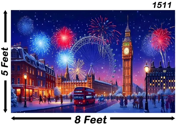 Multicolour_Polyester_Happy_New_Year_Backdrop_City_Night_Cloth_For_Festival_/_Pooja_|_5*8
