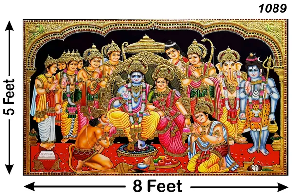 Multicolour_Polyester_Lord_Shree_Ram_Darbar_Backdrop_Cloth_For_Festival_/_Pooja_|_5*8