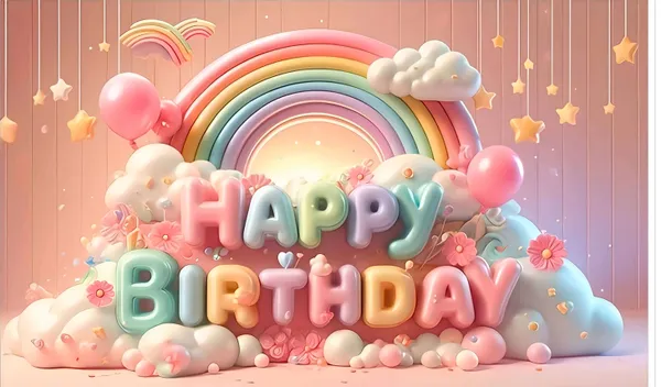 Multicolour_Polyester_Rainbow_Themed_Happy_Birthday_Backdrop_Cloth_For_Festival_/_Pooja_|_5*8