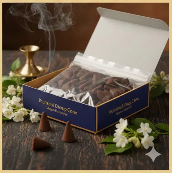 Sandalwood_Powder,_Charcoal_Base,_Binding_Agents,_Cone_Shaped_Premium_Dhoop_Cone_For_Home