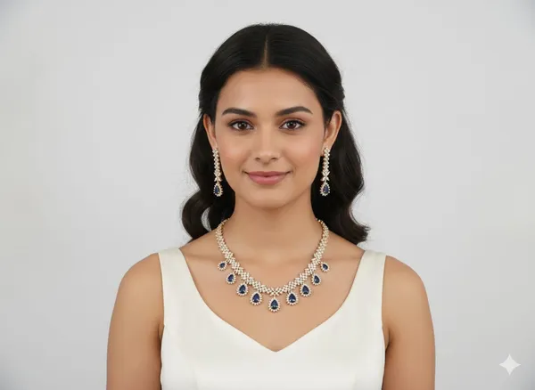 Gold_With_Navy_Blue_Stones_&_White_Ad_Brass_Necklace_Set_For_Women