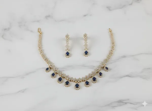 Gold_With_Navy_Blue_Stones_&_White_Ad_Brass_Necklace_Set_For_Women