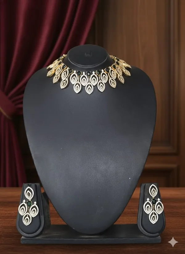 Gold_With_Black_Stones_&_White_Ad_Brass_Necklace_Set_For_Women
