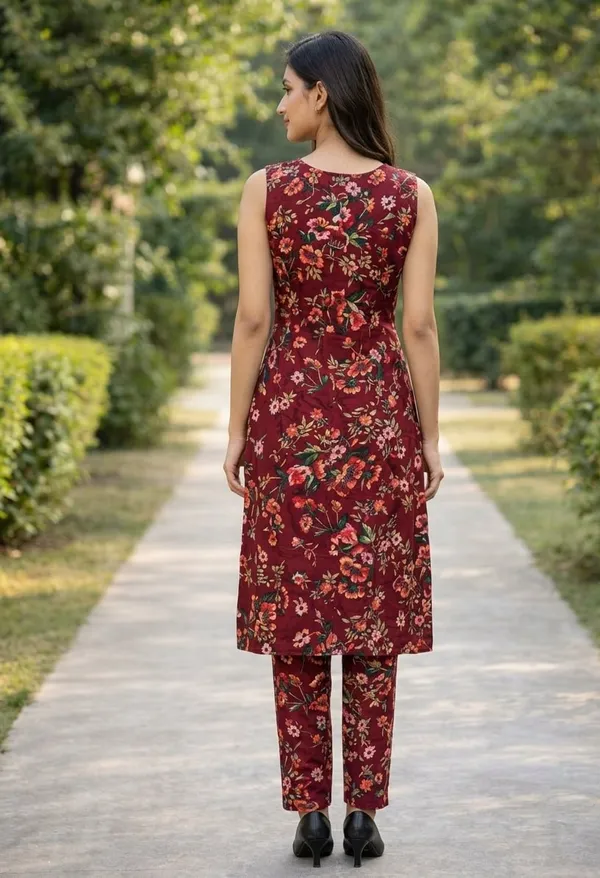 Women_crepe_flower_print_kurati_and_pant