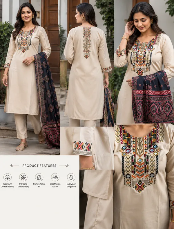 women_ethnic_cotton_kurta_pant_and_dupatta_set