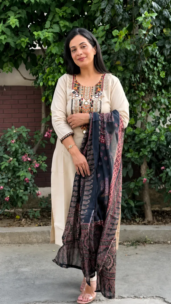 women_ethnic_cotton_kurta_pant_and_dupatta_set