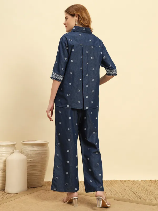 Dark_Blue_Denim_Cross_Stitch_Co-Ord_Set_Set_For_Women