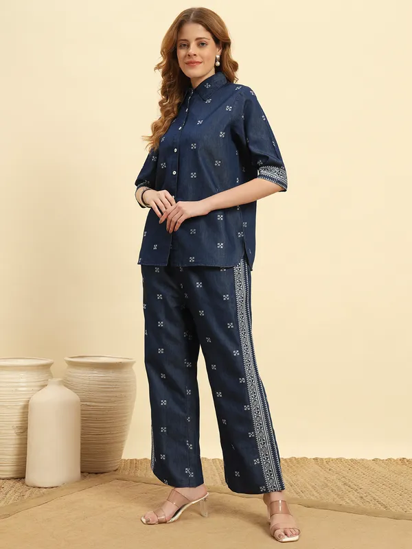 Dark_Blue_Denim_Cross_Stitch_Co-Ord_Set_Set_For_Women