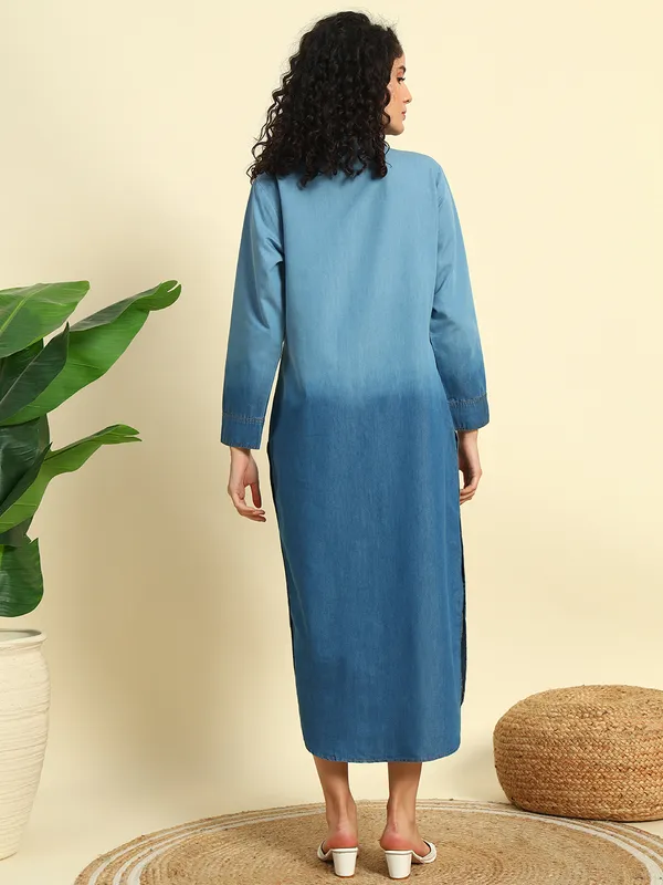 Shaded_Blue_Denim_Dragonfly_Embroidered_Shaded_Dress_For_Women