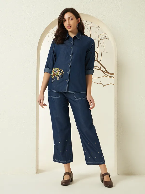 Dark_Blue_Denim_Embroidered_Co-Ord_Set_For_Women