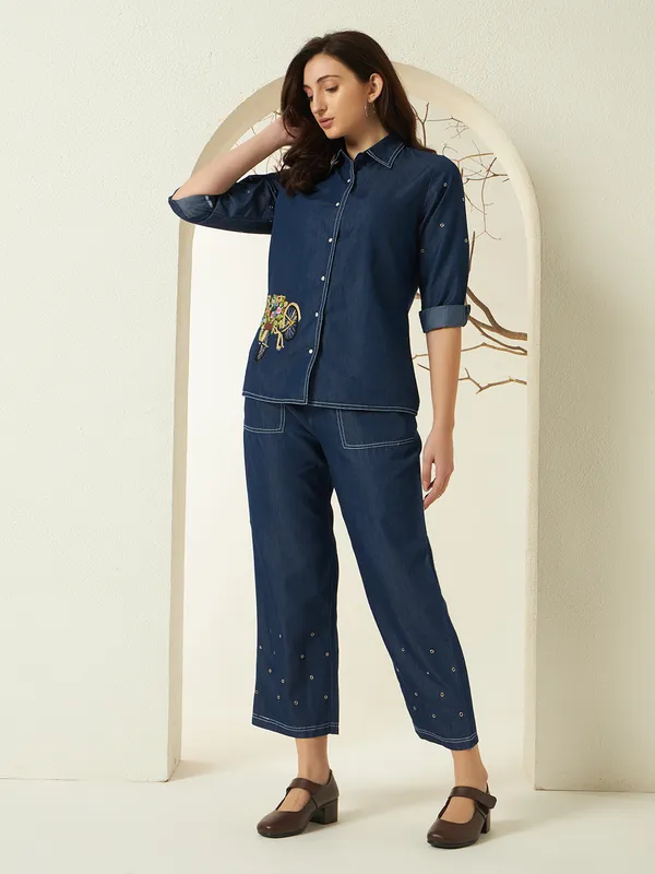 Dark_Blue_Denim_Embroidered_Co-Ord_Set_For_Women