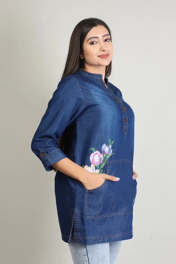 Shades_Of_Blue_Denim_Hand_Painted_Top_For_Women