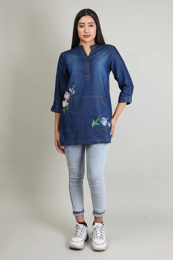 Shades_Of_Blue_Denim_Hand_Painted_Top_For_Women