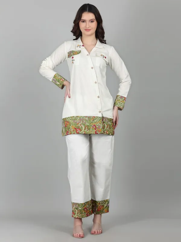 Ivory_And_Olive_Green_Co_Ord_Set
