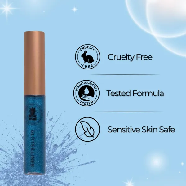 BOBI_Glitter_Eyeliner_Blue_|_Diamond_Sparkle_Finish_|_Waterproof_Long_Wear_|_Quick_Dry_Smudgeproof_|_Felt-Tip_Precision_|_Cruelty-Free_Paraben-Free-5ml