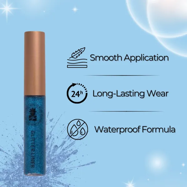 BOBI_Glitter_Eyeliner_Blue_|_Diamond_Sparkle_Finish_|_Waterproof_Long_Wear_|_Quick_Dry_Smudgeproof_|_Felt-Tip_Precision_|_Cruelty-Free_Paraben-Free-5ml