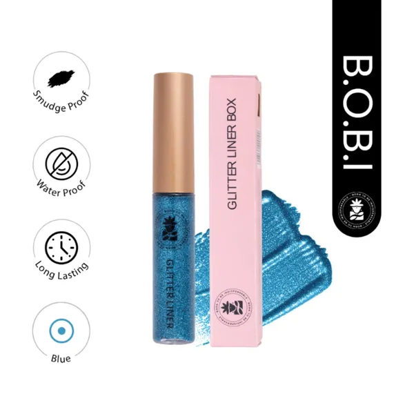 BOBI_Glitter_Eyeliner_Blue_|_Diamond_Sparkle_Finish_|_Waterproof_Long_Wear_|_Quick_Dry_Smudgeproof_|_Felt-Tip_Precision_|_Cruelty-Free_Paraben-Free-5ml