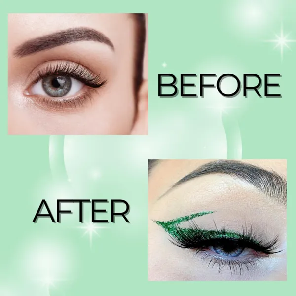 BOBI_Glitter_Eyeliner_Green_|_Diamond_Sparkle_Finish_|_Waterproof_Long_Wear_|_Quick_Dry_Smudgeproof_|_Felt-Tip_Precision_|_Cruelty-Free_Paraben-Free-5ml