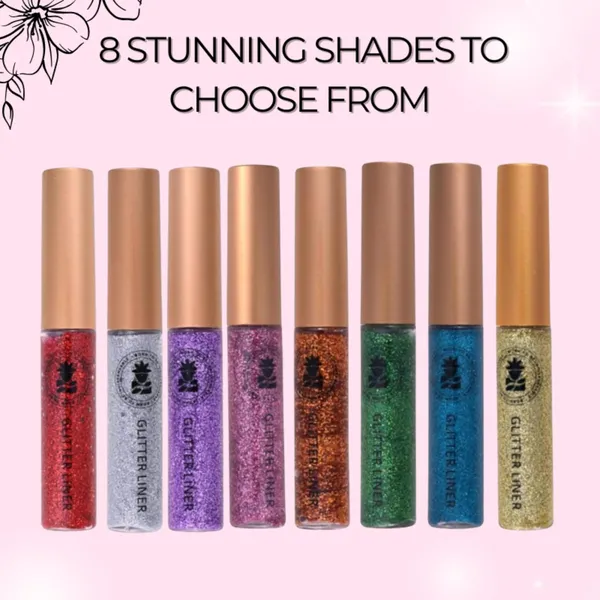 BOBI_Glitter_Eyeliner_Pink_|_Diamond_Sparkle_Finish_|_Waterproof_Long_Wear_|_Quick_Dry_Smudgeproof_|_Felt-Tip_Precision_|_Cruelty-Free_Paraben-Free-5ml