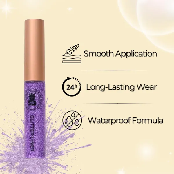 BOBI_Glitter_Eyeliner_Purple_|_Diamond_Sparkle_Finish_|_Waterproof_Long_Wear_|_Quick_Dry_Smudgeproof_|_Felt-Tip_Precision_|_Cruelty-Free_Paraben-Free-5ml