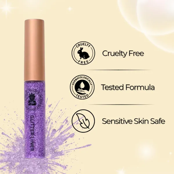 BOBI_Glitter_Eyeliner_Purple_|_Diamond_Sparkle_Finish_|_Waterproof_Long_Wear_|_Quick_Dry_Smudgeproof_|_Felt-Tip_Precision_|_Cruelty-Free_Paraben-Free-5ml