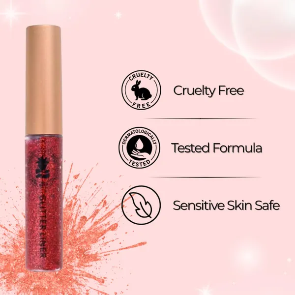 BOBI_Glitter_Eyeliner_Red_|_Diamond_Sparkle_Finish_|_Waterproof_Long_Wear_|_Quick_Dry_Smudgeproof_|_Felt-Tip_Precision_|_Cruelty-Free_Paraben-Free-5ml