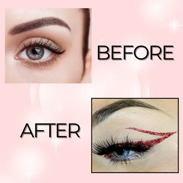 BOBI_Glitter_Eyeliner_Red_|_Diamond_Sparkle_Finish_|_Waterproof_Long_Wear_|_Quick_Dry_Smudgeproof_|_Felt-Tip_Precision_|_Cruelty-Free_Paraben-Free-5ml