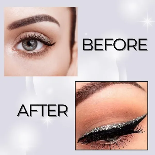 BOBI_Glitter_Eyeliner_Silver_|_Diamond_Sparkle_Finish_|_Waterproof_Long_Wear_|_Quick_Dry_Smudgeproof_|_Felt-Tip_Precision_|_Cruelty-Free_Paraben-Free-5ml