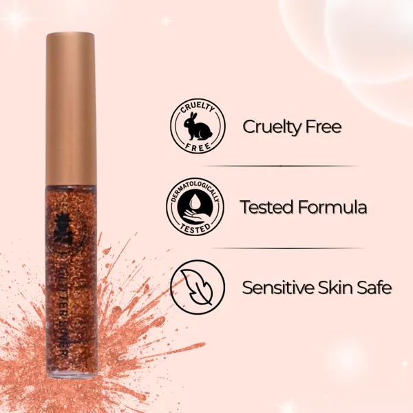 BOBI_Glitter_Eyeliner_Orange_|_Diamond_Sparkle_Finish_|_Waterproof_Long_Wear_|_Quick_Dry_Smudgeproof_|_Felt-Tip_Precision_|_Cruelty-Free_Paraben-Free