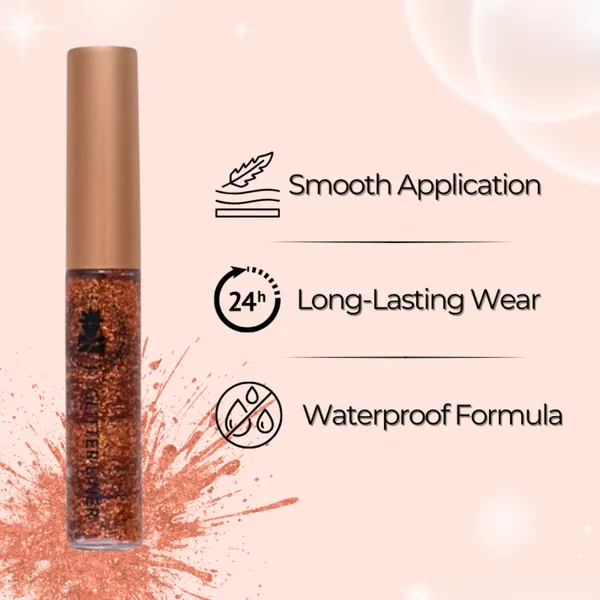 BOBI_Glitter_Eyeliner_Orange_|_Diamond_Sparkle_Finish_|_Waterproof_Long_Wear_|_Quick_Dry_Smudgeproof_|_Felt-Tip_Precision_|_Cruelty-Free_Paraben-Free