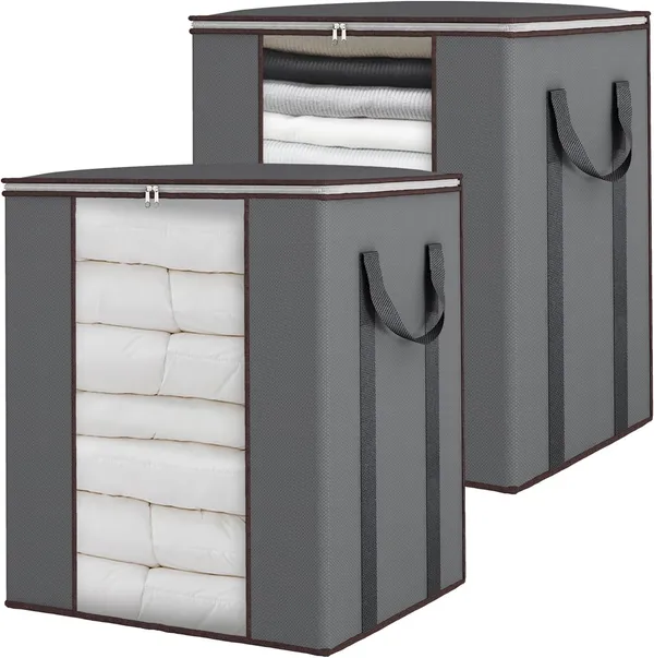 Pack_Of_2_Grey_Premium_Non_Woven_Blanket_Storage_Bags
