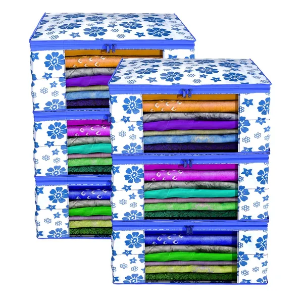 Pack_Of_6_Blue_Premium_Non_Woven_Saree_Cover