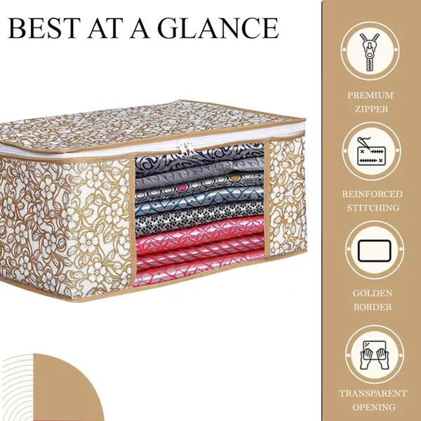 Pack_Of_3_Beige_Premium_Non_Woven_Saree_Cover